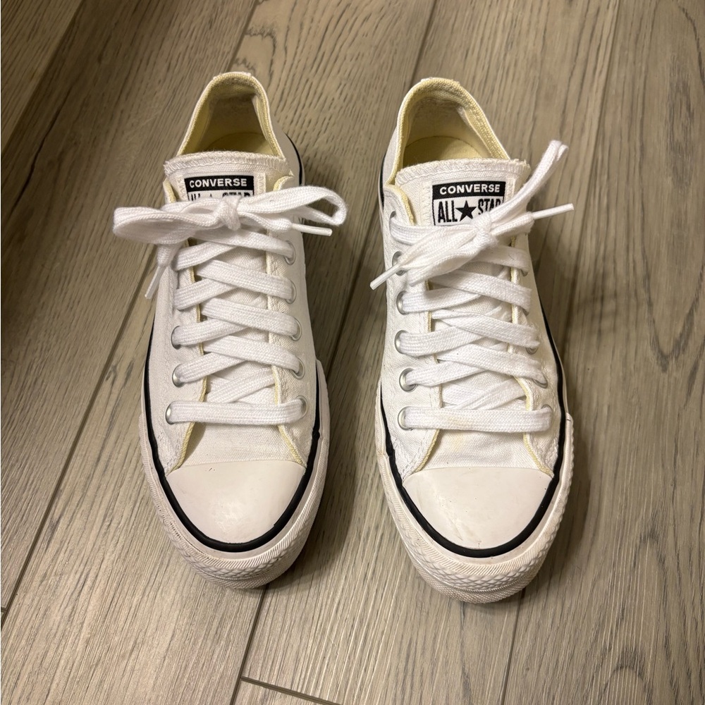 Converse Platform All Star White Canvas Sneakers